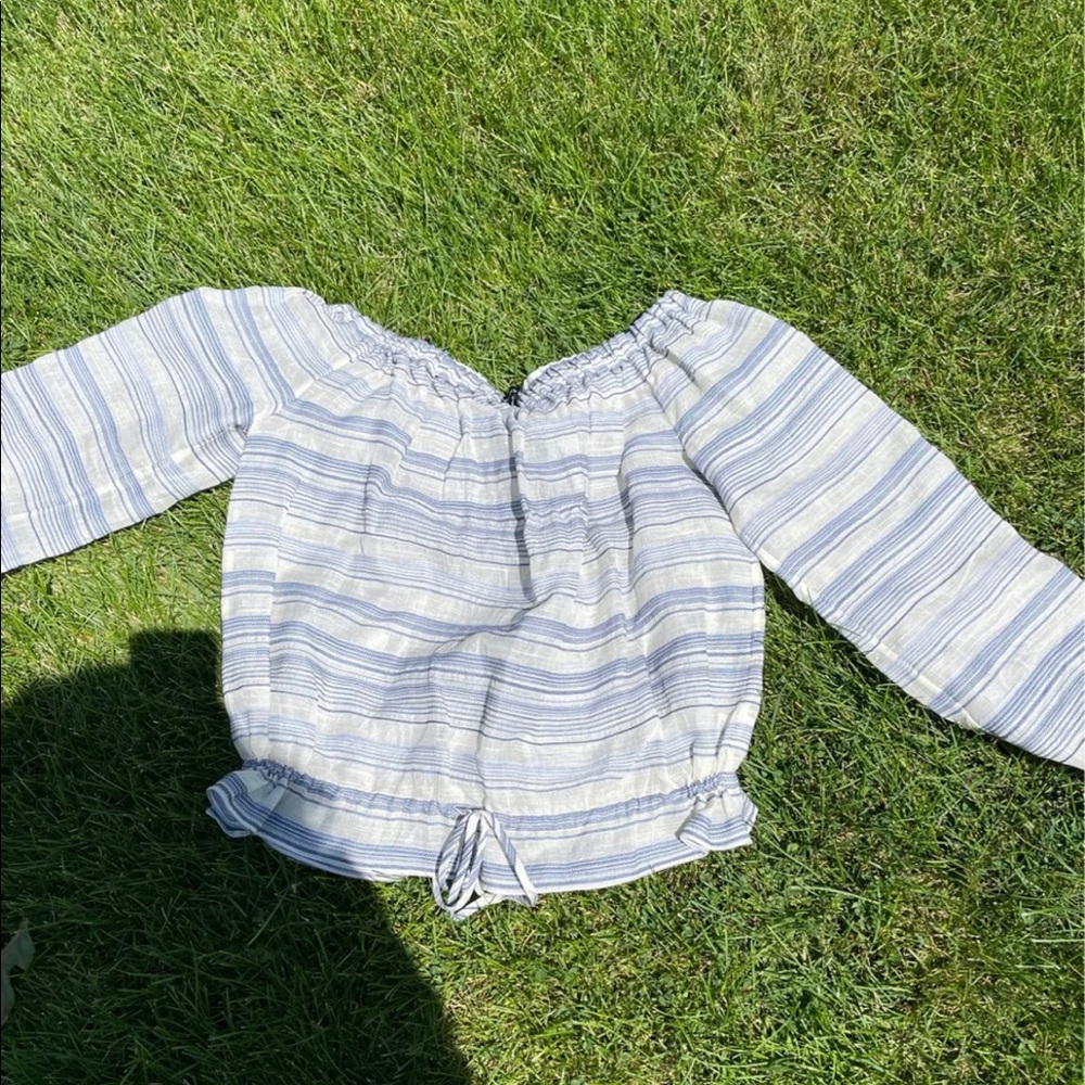 Theory off the shoulder shirt